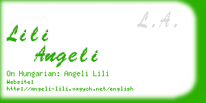 lili angeli business card
